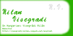 milan visegradi business card